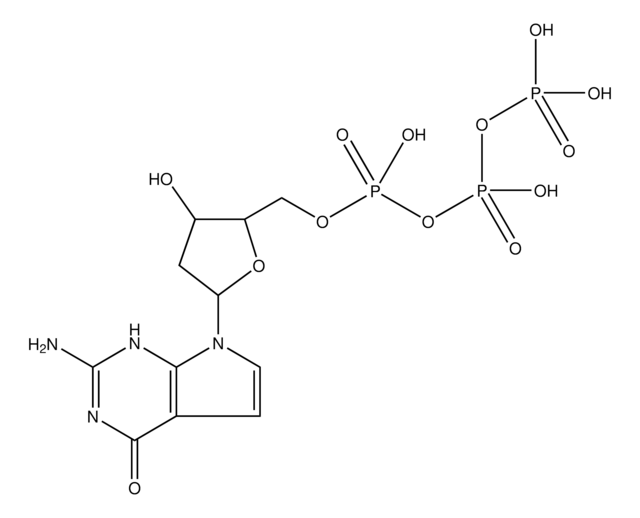 7-Déaza-2&#8242;-déoxy-guanosine-5&#8242;-triphosphate 95% (7-Deaza-dGTP, HPLC), &#8804;4% (7-Deaza-dGDP, HPLC), solution, 10&#160;mM