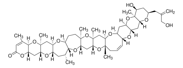 短裸甲藻毒素Brevetoxin 3 溶液 20&#160;&#956;g/g in acetonitrile (nominal concentration), certified reference material, TraceCERT&#174;, Manufactured by: Sigma-Aldrich Production GmbH, Switzerland