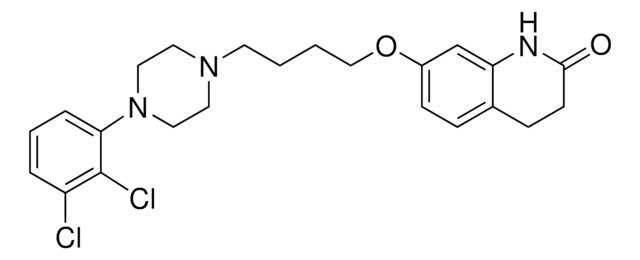 アリピプラゾール 溶液 1.0&#160;mg/mL (50:50 Methanol/Water with 1% 1N HCl), ampule of 1&#160;mL, certified reference material, Cerilliant&#174;