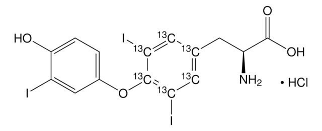 3,3&#8242;,5-三碘甲腺原氨酸-(酪氨酸苯基-13C6) 盐酸盐 99 atom % 13C, 95% (CP)