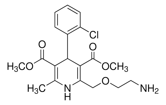 2-[(2-Aminoethoxy)-methyl]-4-(2-chlorphenyl)-6-methyl-1,4-dihydropyridin-3,5-dicarbonsäure-dimethylester certified reference material, TraceCERT&#174;, Manufactured by: Sigma-Aldrich Production GmbH, Switzerland