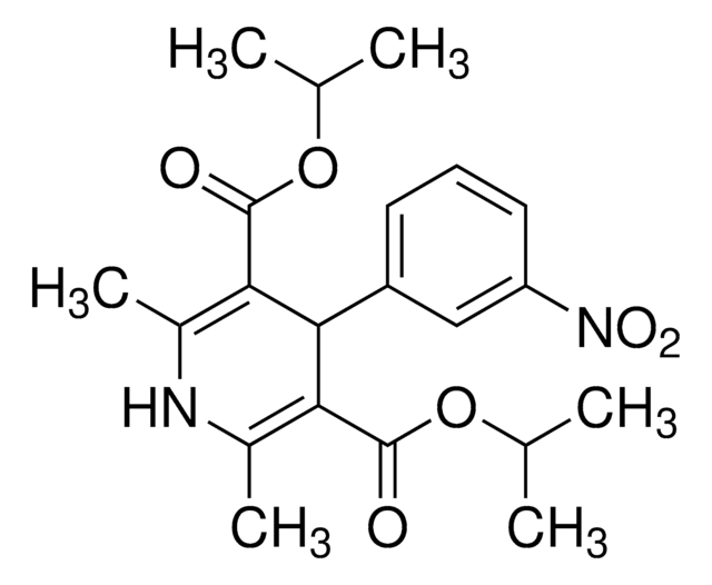 Bis(1-methylethyl)-2,6-dimethyl-4-(3-nitrophenyl)-1,4-dihydropyridin-3,5-dicarboxylat certified reference material, TraceCERT&#174;, Manufactured by: Sigma-Aldrich Production GmbH, Switzerland