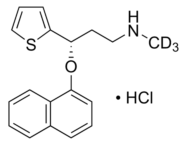 Duloxetine-D3 塩酸塩 溶液 100&#160;&#956;g/mL in methanol (as free base), ampule of 1&#160;mL, certified reference material, Cerilliant&#174;