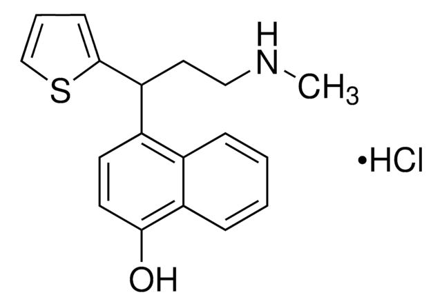 4-[3-(Methylamino)-1-(thiophen-2-yl)-propyl]-naphthalin-1-ol -hydrochlorid certified reference material, TraceCERT&#174;, Manufactured by: Sigma-Aldrich Production GmbH, Switzerland