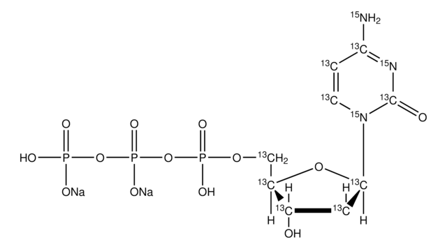 2&#8242;-Desoxycytidin-13C9,15N3 5&#8242;-Triphosphat Natriumsalz -Lösung 100&#160;mM (in 5mM Tris HCl / H2O), &#8805;98 atom %, &#8805;95% (CP)