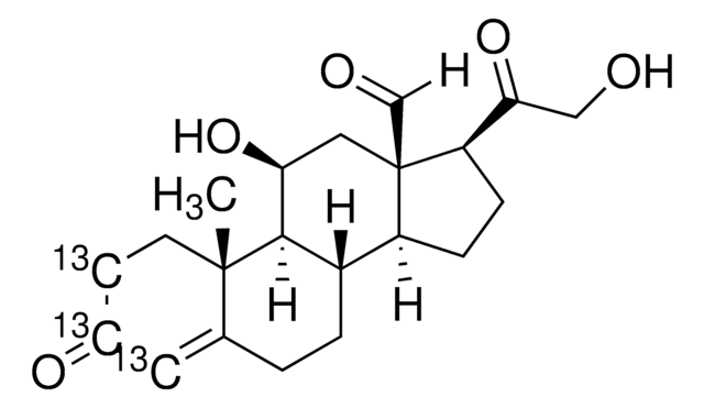 Aldosterone-13C3 solution 10&#160;&#956;g/mL in acetonitrile, certified reference material, ampule of 1&#160;mL, Cerilliant&#174;