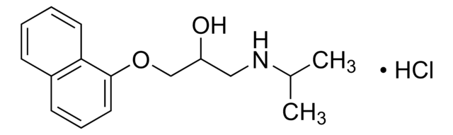 Propranolol -hydrochlorid 1.0&#160;mg/mL in methanol (as free base), ampule of 1&#160;mL, certified reference material, Cerilliant&#174;