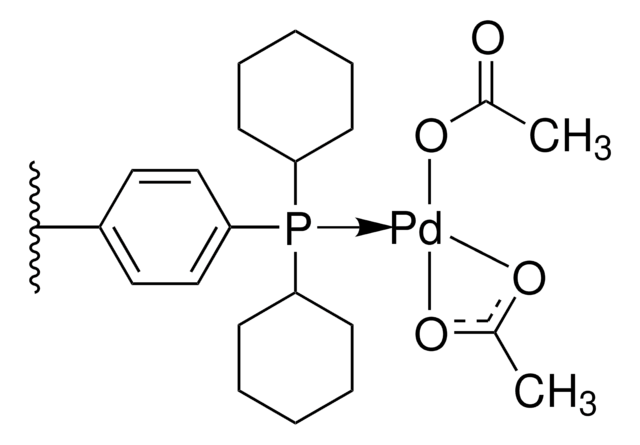 Di(acetato)dicyclohexylphenylphosphinpalladium(II), polymergebunden FibreCat&#174; Pd ~5&#160;%, extent of labeling: 0.4-0.6&#160;mmol/g PPH3 ligand content loading