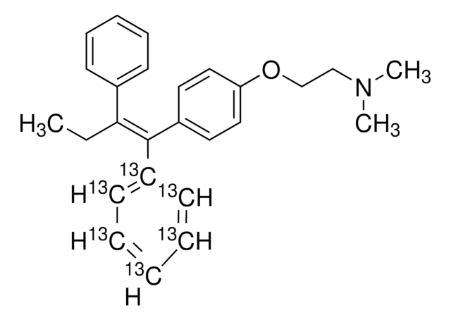 Tamoxifen-13C6 solution 100&#160;&#956;g/mL in methanol, certified reference material, ampule of 1&#160;mL, Cerilliant&#174;